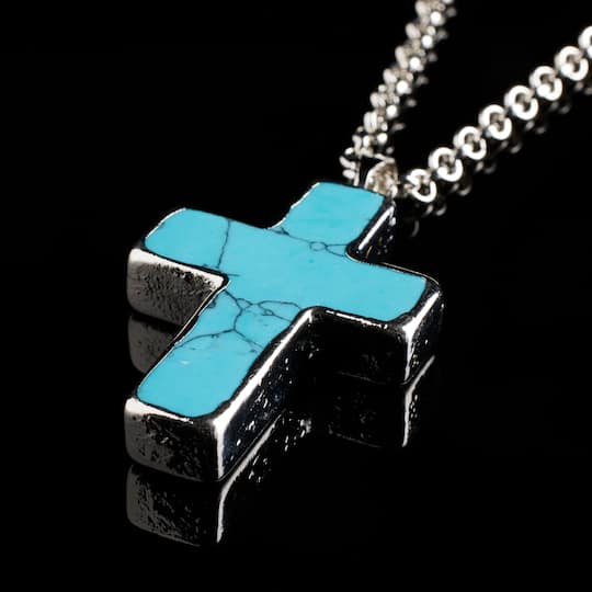 Charms Jewellery Making 60 X Transparent Blue Acrylic Cross Pendants 